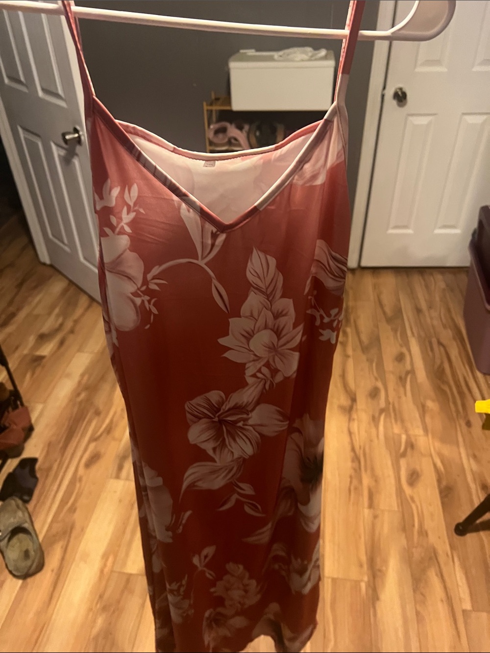 Floral Slip Dress in Rose Rust - Women's Summer Dress